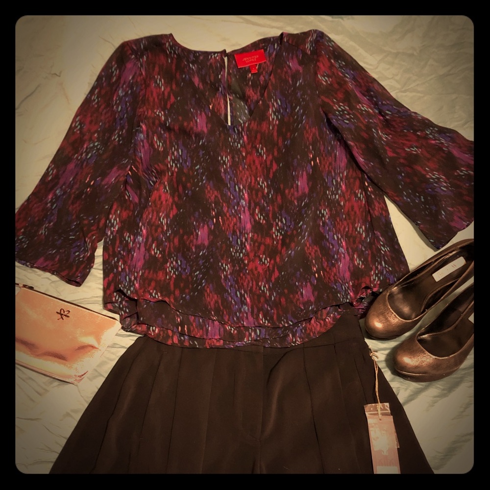 JLo 3/4 Sleeve 2 Layer Top